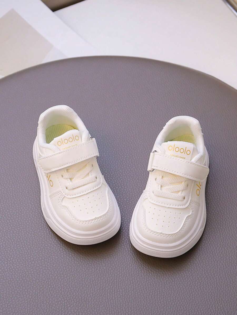 Spring New Kids White Shoes, Fashion Versatile Boys/Girls Low-Top Canvas Sneakers, Lightweight Casual Hot Selling - Beige - View 1