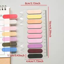 A Type Of 200 Semi-Circular Gradient Color Pet Sticky Notes Transparent Index Stickers For Notes With Sticky Notes - Multicolor - View 7