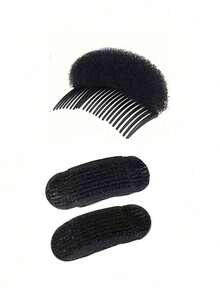 3/1片蓬松海绵发垫，发根提升工具，女孩发饰，隐形发垫，双面隐形海绵后脑勺发梳，海绵BB发夹头饰 - 女士隐形夹式泡沫垫，DIY干发造型，自然蓬松发饰，美发套装，理发沙龙美容旅行必备美发工具，美发产品，护发，发饰 - 彩色 - 查看 18