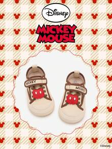 Disney 1 Pair Official Collaboration Mickey Mouse Children's Sports Shoes, Suitable For Daily, Holiday, Sports And Outdoor Activities. Comfortable, Fit Foot Shape, Non-Slip, Breathable. (Boys' Sports Shoes, Boys' Sneakers, Children's Sports Shoes, Girls' Sports Shoes, Girls' Sneakers) - Beige - View 2