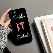 Logotipo de Corridos Tumbados con un perezoso. Esta elegante funda es compatible con los modelos  17, 16, 15, 14 Pro Max, 13, 12, 11, XR y XS Plus. Fabricada en silicona de vidrio, ofrece protección contra golpes y caídas, además de una sensación superior. Es un regalo ideal para familiares, amigos y seres queridos, y una opción perfecta para Año Nuevo. - Negro - Ver 6