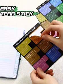 2026 Year Labels Self-Adhesive Stickers Index Stickers Diary Classification Stickers, 2 Sheets Of 12 Labels, 12 Months Of 12 Labels, Calendar Stickers Monthly Index Labels Planner Sticky Dividers, Diary, Planner, Notebook, Bookmarks, Agenda Labels - 彩色 - 查看 2