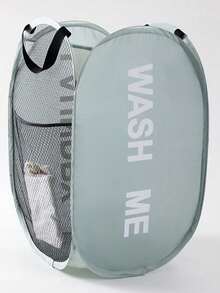 Large Capacity Mesh Laundry Hamper, Pop-Up Laundry Hamper, Collapsible Laundry Hamper With Handles And Large Side Pockets, Suitable For Kids' Rooms, Student Dorms, RVs, Gray, Closet Organizer, Bedroom, School Dorm Essentials, Clothes Organizer, College Storage, Storage Bags, Organizer, Storage Bins, Toiletry Bags, Laundry Bags, Washing Machine Laundry Bags, Bathroom Travel, Suitable For Dirty And Clean Clothes, Bras, Dorm Essentials, Closet Organization And Storage - 彩色 - 查看 6