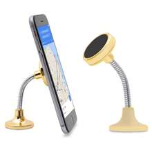 Aquarius Car Spring Magnetic Holder Gold, Adjustable Magnetic Phone Mount With Flexible Spring Arm, Strong Grip Smartphone Holder For Dashboard And Air Vent, Hands-Free Driving Accessory - Gold - View 3