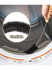 1 Piece Of Washer & Dryer Vent Cleaning Brush With A Long Flexible Rod And Spiral Bristles - Collect Dust, Remove Detergent Residue, Prevent Blockage, Maintain Equipment Efficiency, Washing Machine Cleaning Tool, Tidy Up The Lint Trap, Ergonomic Handle Design, Sturdy Handle Structure - Multicolor - View 3