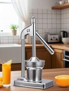 Stainless Steel Manual Juicer - Suitable For Commercial And Home Use, Sturdy Structure, Easy To Clean, No Power Needed, Suitable For Oranges, Grapefruits, Lemons, Apples, Berries, Vegetables - Ideal Choice For Restaurants And Home Kitchens