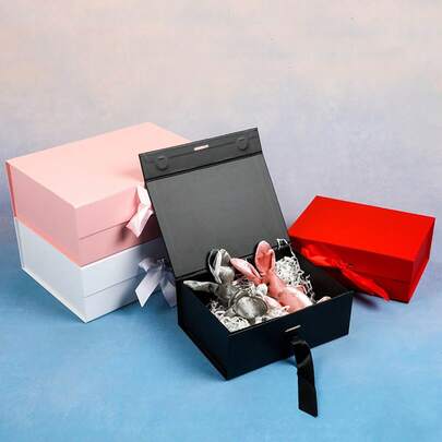1pc Premium Luxury Folding Gift Box, Suitable For Men And Women, Gift Packaging Box For New Year, Valentine's Day, Wedding, Mother's Day, Father's Day, Holiday Gifts For Family And Friends