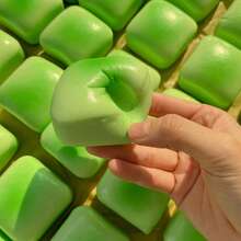 Soft & Slow Rebound Realistic Mini Bread Squeeze Toy, Realistic Butter Toast, Longjing Green, Green Apple, Small Pink Berry, Small Square Loaf, Stress Relief Toy, Small Gift Packaging, Random Delivery