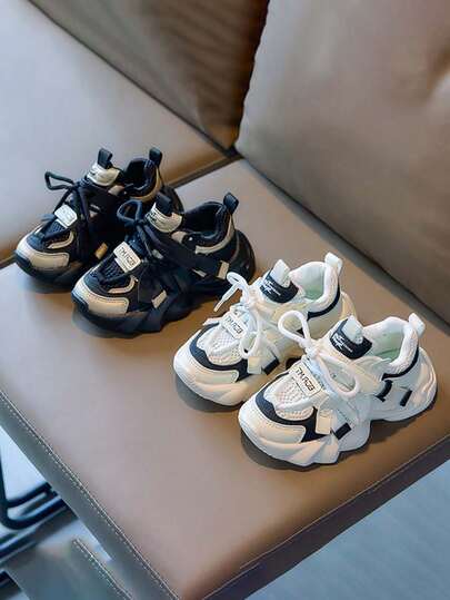 1双儿童软底防滑时尚百搭新款休闲运动鞋，带魔术贴，适合春秋季穿着