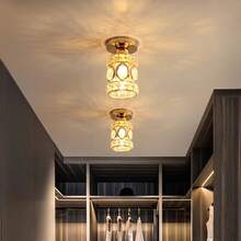 Creative Crystal Ceiling Light, Modern Minimalist Hallway, Corridor, Foyer, Balcony Small Flush Mount Light - Various - View 9