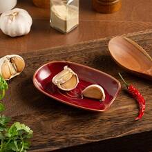 1pc 13*8cm PP Material Ladle Holder Tray With Non-Slip Silicone Base + Heat-Resistant & Scratch-Resistant Surface, Luxury Silver Rectangular Design - Multicolor - View 6