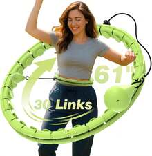 Infinity Weighted Hula Exercise Hoop, For Adults Women Weight Loss Plus Size, 26/30 Detachable Links - A-Green 61英寸 - 查看 8