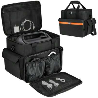 Étui de transport compatible avec Jackery Explorer 500/1000 V2/ECOFLOW River Pro/River 2 Pro/River 2 Max 500 Station d'alimentation portable. Sac de rangement de voyage adapté pour le câble de charge BLUETTI EB3A et les accessoires