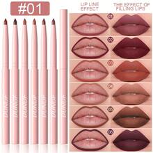 6-Piece Retractable Lip Liner Set Waterproof & Long-Lasting Creamy Matte Velvet Effect For Sculpting & Sculpting Lips (#01) - 2 - 查看 4