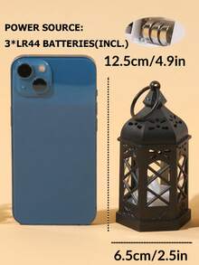 1 chiếc/12 chiếc đèn lồng mini cầm tay kiểu cổ điển, chạy bằng pin, đèn trang trí nhà cửa trong nhà, đèn trang trí để bàn, trang trí phòng ngủ, đèn ngủ treo tường, thích hợp cho trang trí tiệc cưới, trang trí đèn lồng ngày lễ. - màu đen - Xem 9