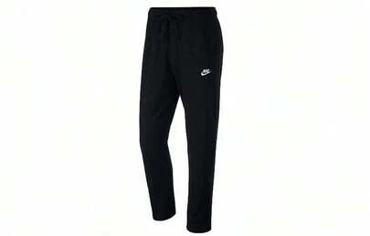  Nike Sportswear Club Fleece 抽绳训练长款针织运动裤，男款，黑色