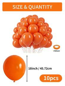 124/60/10 piezas Juego de arco de globos naranja, globos de látex naranja de 18/12/10/5 pulgadas, guirnalda de globos de tamaños surtidos, adecuado para ceremonia de graduación, otoño, fiesta de cumpleaños con tema tropical, boda, baby shower, revelación de género, decoración de fiesta de Halloween - Naranja - Ver 14