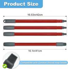 Mop Handle For Ocedar, Mop Handle For O Cedar, Spin Mop Replacement Handle For O Cedar, 4 Section 30" To 58" Mop Handles For Ocedar Spin Mop &Amp; H2pro Flat Mop, Mop Stick Mop Pole Handle For Ocedar Mop - trắng - Xem 5