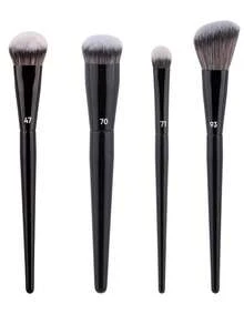 1pc 93# Piano Lacquer Thickened Aluminum Tube Cream Blush Brush, Angled Blush Makeup Brush, Liquid Blush Makeup Tool,Giveaways - Multicolor - View 7