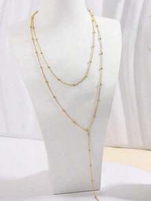 A Bohemian Vacation Style Necklace - Collar, Fashionable Double-Layer Rice Bead Design Style, Suitable For Women's Daily Vacation - Beach Parties, Gatherings - Various Occasions Dressing Up Necklaces For Women - A-20 - Xem 4
