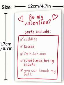 1pc, Charming Valentine's Day Card. Anniversary Card. Husband Card. Includes Envelope. Premium Paper. Wishing You Eternal Youth And Good Health. Adorned With Heart Motifs. The Perfect Valentine's Day Card From Wife To Husband (12cm/4.7in X 17cm/6.7in). - Đỏ - Xem 2
