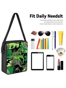 3pcs Boys' Backpack Set - Dinosaur Pattern Fabric, Large Capacity Multi-Function Zipper Closure, Casual Schoolbag, Suitable For Daily Use And Travel