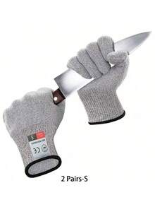 1双高品质5级防割手套，适用于厨房，可机洗，舒适灵活，轻便，双手均可佩戴。防割手套适用于玻璃操作，防止划伤，非常适合切肉、剥牡蛎、切鱼片，也适用于切割、园艺、木雕、清洁、组装和维护。保护娇嫩肌肤免受擦伤。 - 彩色 - 查看 18