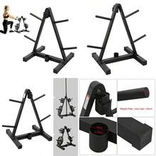 Barbell And Weight Plate Storage Rack 4 Barbell Holders  Barbell Compatible Heavy Duty Steel Construction For Home Gym Black