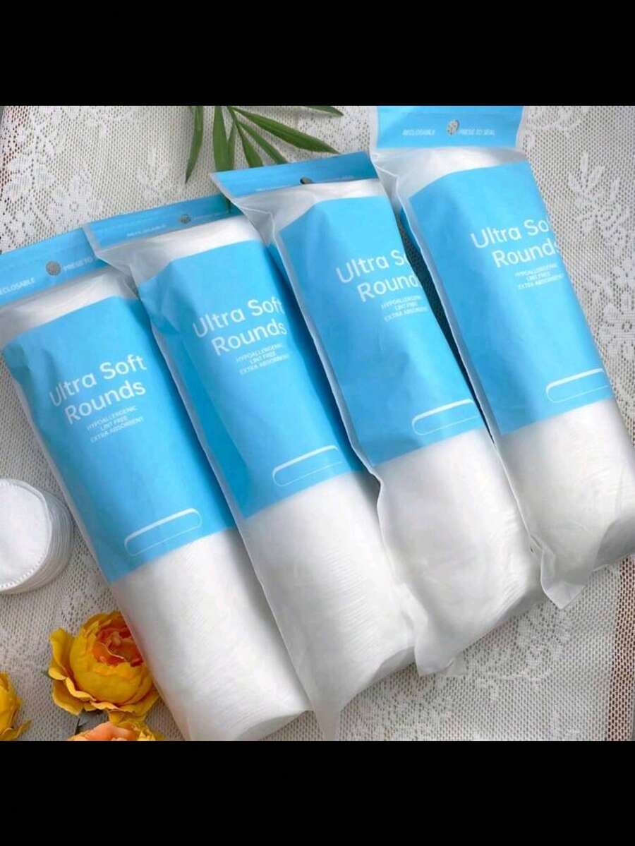 一次性圆形卸妆棉洁面乳，美容护理，清洁肌肤，卸妆，卸除指甲油，适合居家或旅行使用