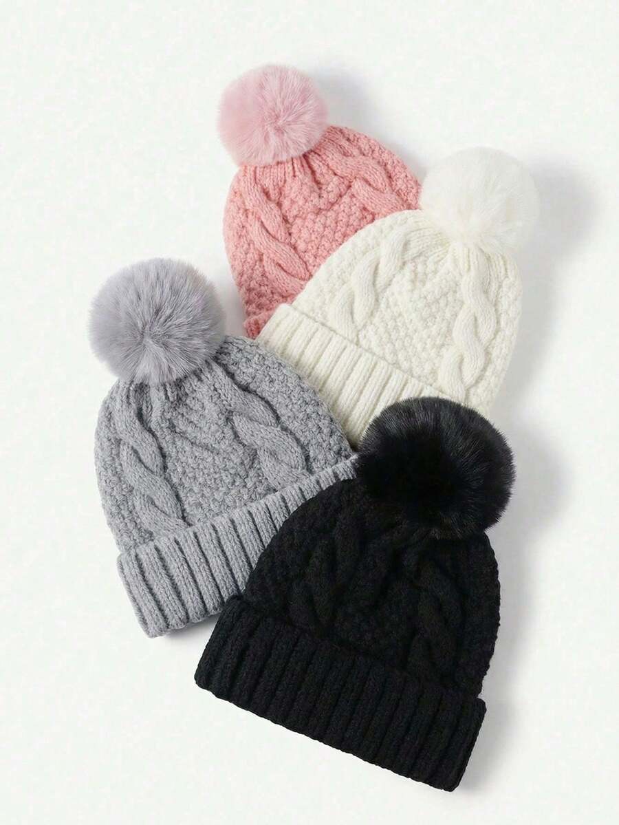 1件或2件男女通用针织帽手套套装，时尚休闲保暖冬季针织帽，适合秋冬季日常佩戴、户外旅行、徒步、滑雪、骑行、登山等活动。 - 彩色 - 查看 1