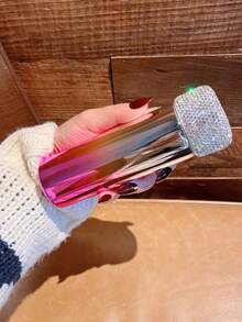 1pc 150ml Insulated Cup With Artificial Diamonds, High-End Shiny Milk, Juice, Coffee Cup For Cold & Hot Drinks, Portable For Outdoor Use, Gift For Holidays - Silver - View 6