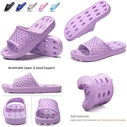Xomiboe Shower Shoes Men Quick Drying Women Shower Sandals Non-Slip Comfortable House Slippers Bathroom Hotel Flip Flops Slides With Students Gym
