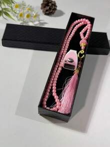 Elegant Gift Set: Mini Ring Counter + 99pcs Pearl Tassel, 99pcs Faux Pearl Muslim Prayer Beads, Electronic Ring Counter With LED Night Vision, Compact Design, Portable, Multiple Colors Available, Practical And Stylish, LED Night Vision Display, Suitable For Prayer Counting, Business Counting, Home Use, Holiday Gifts, Etc. - Multicolor - View 15