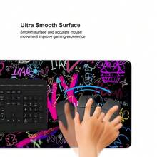 Colorful Graffiti Stylish Extra Large Gaming Mouse Pad, Personalized Desk Mat With Rubber Non-Slip Edging, Suitable For Laptop, Desktop, Gaming And Office, An Ideal Personalized Gift For Family And Friends - Color - View 7