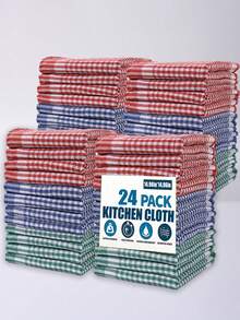 24/12/6pcs Set Colorful Woven Dishcloths - High Absorbency, Non-Shedding, Suitable For Kitchen Utensils And Countertops, Modern Style, Lightweight And Reusable, Suitable For Daily Use Or Special Occasions, Can Also Be Used As Dish Towels, Bath Towels, Applicable To Beauty Salons, Hotels, Sports Venues, Home Goods, Towels, Skincare