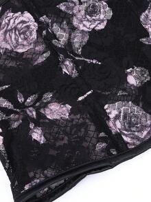 印花胸衣上衣、短款束腰连体衣、Palace 束胸背带、腰带 - 黑色 - 查看 7