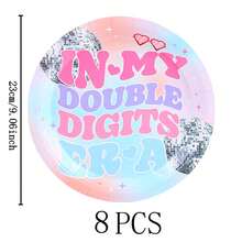 Disco Ball Happy Birthday Disposable Tableware Set, 7/9 Inch Party Plates, Disposable Paper Plates And Cups, Suitable For Holidays, Weddings, Engagements, Birthdays, Parties, Celebrations, Wedding Party Supplies - Multicolor - View 10