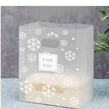 100pcs/50pcs/10pcs Snowflake Printed Party Gift Bags, Daisy Packaging Bags, Suitable For Cakes, Snacks, Gifts, Birthday Favors - Multicolor - View 12