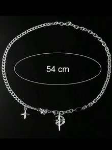 1 件黑色蓝宝石星形项链，欧美风格嘻哈街头时尚，高端颈链，圣诞节、新年、情人节节日礼物 - 項鍊 - 查看 2