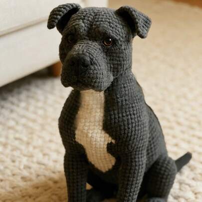 1 Set - 4 Crochet Dog Breeds Kit (Pitbull/Black Shepherd/Yorkshire Terrier/Brown Pitbull) - Super Suitable For Beginners - Adult Crochet DIY - Animal Crochet Kit For Beginners - Includes All Crocheting Necessities - Includes Printed English Instruction Manual - Beautiful Packaging - Birthday Gift - Couple Gift - Various Holiday Gifts - Creative Gift - Desktop Decor Gift