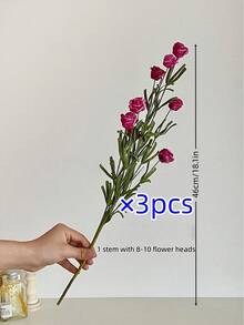 Artificial Rose Flowers, Faux Flowers, Home Decor, Valentine's Day, Birthday Gift, Graduation Gift 1pc/3pcs/5pcs - Hot Pink - View 9