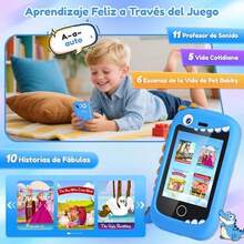 Smartphone para Niños, Teléfono de Juguete con Doble Cámara, Pantalla Táctil, Llamada SOS, Juegos y Música, Navidad, Cumpleaños, Regalo para Niños de 3 a 12 Años - 10,53 * 6,08 cm - Ver 6