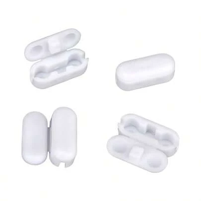 30个链条连接器，4.5毫米珠链夹，塑料珠链连接器，适用于垂直罗马帘窗户更换/维修（白色）