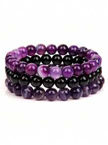 6mm Natural Stone Bracelet Set, Includes Rose Quartz & Tiger Eye Beads, Elastic Stretch Bracelets, Popular European & American Cross-Border Jewelry - Bracelet - View 15