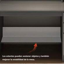 Escritorios Mueble Escritorio De Ordenador Escritorios 100cm,Estilo Minimalista Moderno, Escritorios para Oficinas en el Hogar,para espacios pequeños, dormitorio, estudiante - Gris - Ver 7