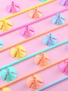 50pcs/Pack Multicolor Macaron Balloon Sticks, Various Colors Available, Macaron Color Balloon Support Rods, Balloon Holders, Balloon Sticks, Balloon Rods, Handheld Balloon Holders, Balloon Support Rods - Multicolor - View 6