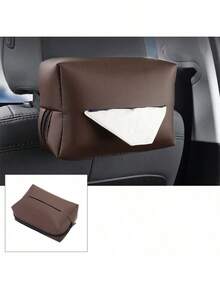 1pc Car Tissue Box, Sun Visor Tissue Holder, Hanging Tissue Bag, Armrest Box Tissue Bag, Napkin Bag - A - View 12