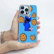 Funda para teléfono Cookie Monster y Cookie Delight compatible con fundas para teléfonos ,  17,  16 Pro Max,  15 Pro Max,  13 y  12. Divertida, divertida y perfecta para todas las edades, esta funda duradera a prueba de golpes es un gran regalo para familiares, amigos y seres queridos durante las vacaciones y ocasiones especiales. - transparente - Ver 5