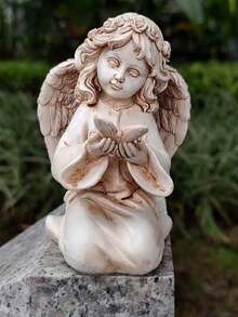 XXOASIS Sleeping Angel Statue - Resin Garden Sculpture, Suitable For Yard, Lawn, Desk And Balcony Decor, Perfect Gift For Friends, No Battery Required, Religious Theme Outdoor Art Piece. - Multicolor - View 9