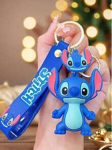 1pc Cute Cartoon Keychain, Suitable As Back To School Gift For Friends, Party Favors, Adorable Keychain, Funny Design, Lightweight Pendant, High-Quality Keyring, Novelty Accessory, Themed Keychain, Collectible, And Cartoon Fan Exclusive. - Multicolor - View 12